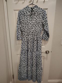 Cassels Polka Dot Tiered Maxi Dress Size S