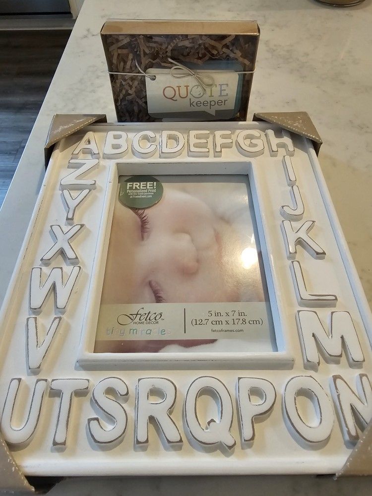 Baby Picture Frame + Quote Book Bundle