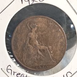 #495 Great Britain 1920 Coin 