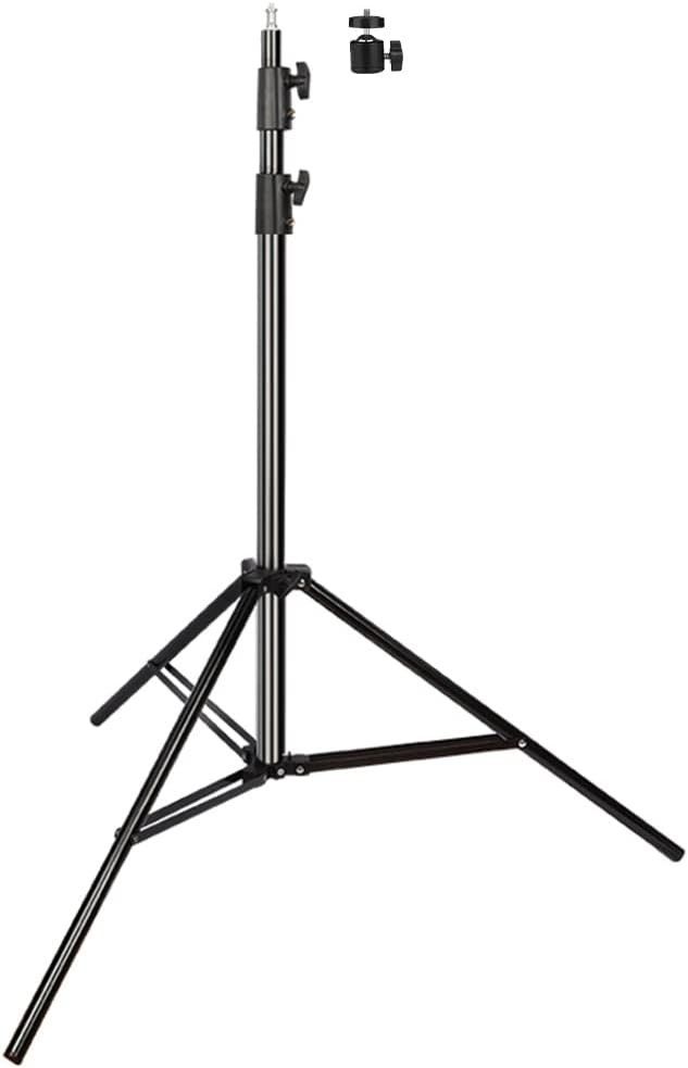 Aluminum Alloy Photography Tripod Stand, 9.19 Feet/2.8m Studio Lighting Tripod Stand for Video Lights, Photography Lights, Reflectors, Softboxes, Umbr