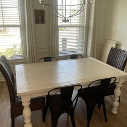 Dining Table With Leaf And 6 Chairs 