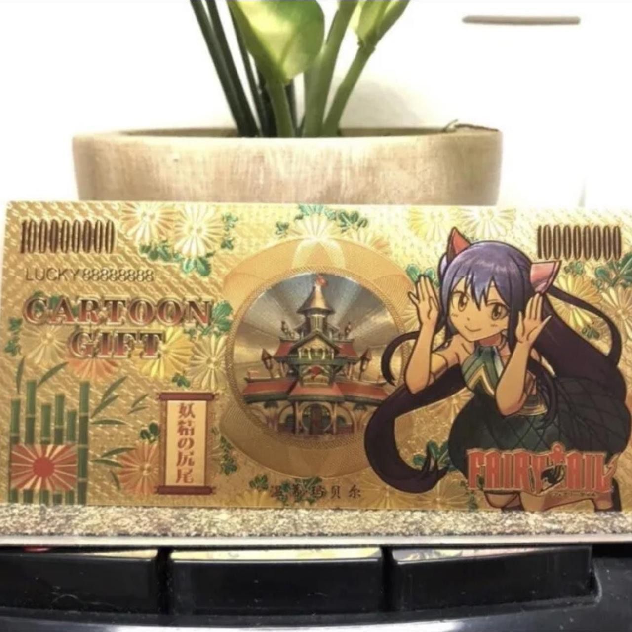 Wendy Marvel (Fairy Tail) 24k Gold Plated Banknote