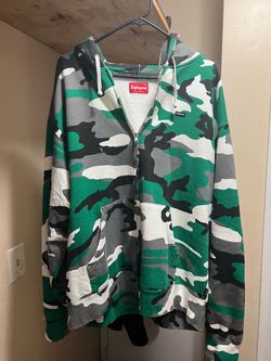 Supreme green camo hoodie