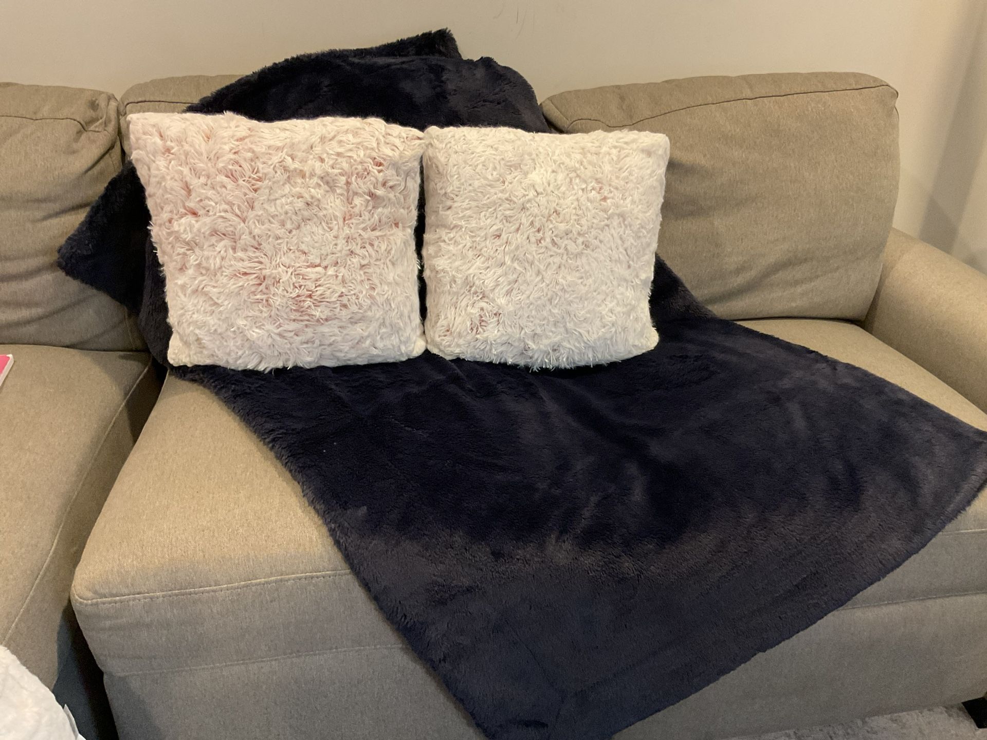 Navy Blue Soft Throw