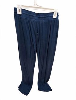 Navy Blue Elastic Waist Lounge Pants