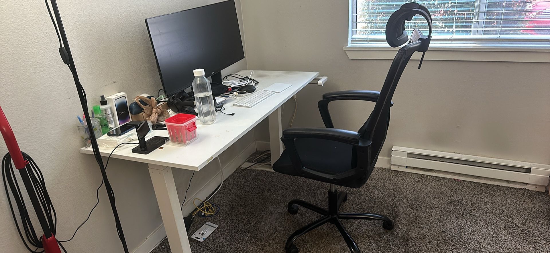 Computer Desk ( Height Adjustable)And Chair set  