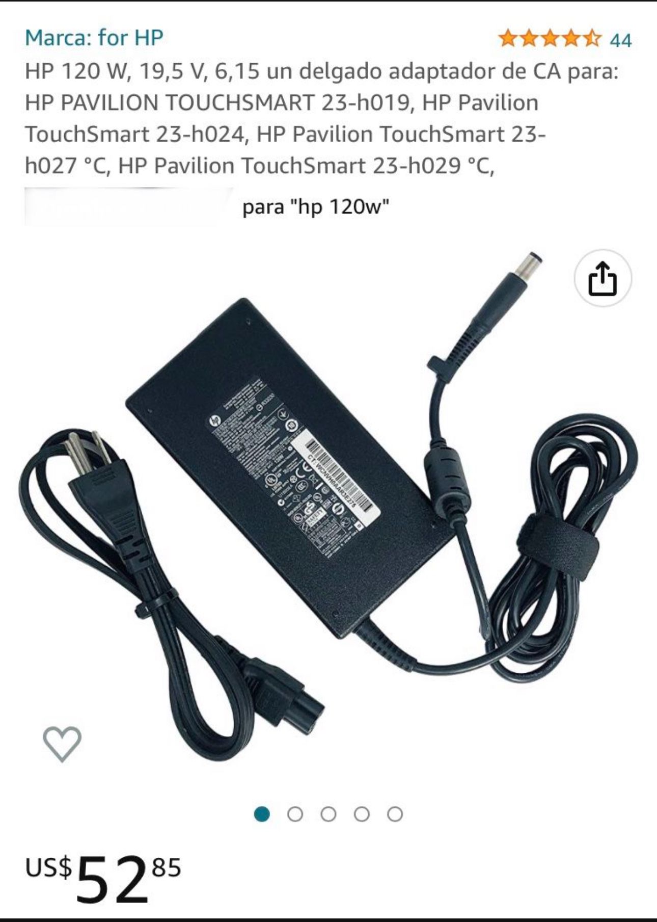 A thin AC adapter for:  HP PAVILION TOUCHSMART 23-h019, HP Pavilion  TouchSmart 23-h024, HP Pavilion TouchSmart 23-h027 °C, HP Pavilion TouchSmart 23-