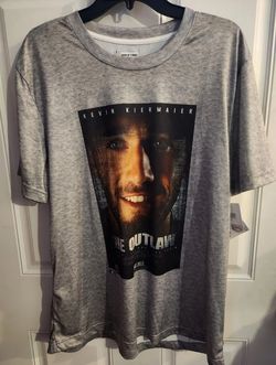MLB Baseball Tampa Bay Rays Kevin Kiermaier “The Outlaw” T-Shirt Size L, 100% Polyester, MLB Genuine Merchandise Brand - NEW With Tags