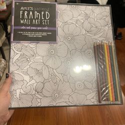 Framed Art Set With Color Pencils