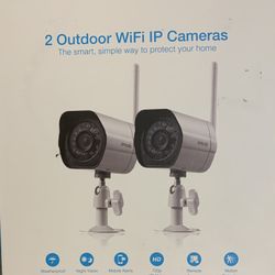 2 Wi-Fi Security Cameras 