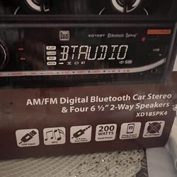 Brand New Car Stereo With Speakers Bluetooth 