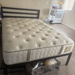 Full Size Bed Frame + Mattress 