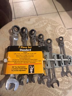 7-Piece Standard Flex Head Ratcheting Wrench Set