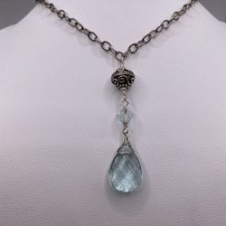 925 Blue Crystal Necklace 