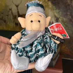 Rare Coca Cola Bean Bag Plush ELF Cavanagh London made  W Tags