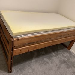 Twin Pedestal Bed No Matress 