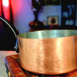 BAUMALU SOLID COPPER SAUCE PAN MADE IN FRANCE