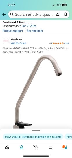 Water Faucet-Satin nickel