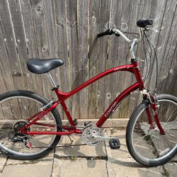 Electra - Townie 21  26” wheel  Cruiser bike  (RED) 3x7 gearing  Front suspension  
