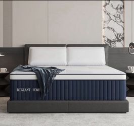 Full Mattress, 14Inch Medium Plush Euro Top Memory Foam Hybrid Mattress, Edge Support & Pressure Relief Individual Pocket Springs Full Size Mattresses