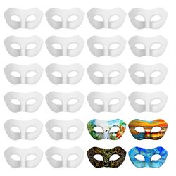 Bulk White Blank Masks for Crafting or Parties