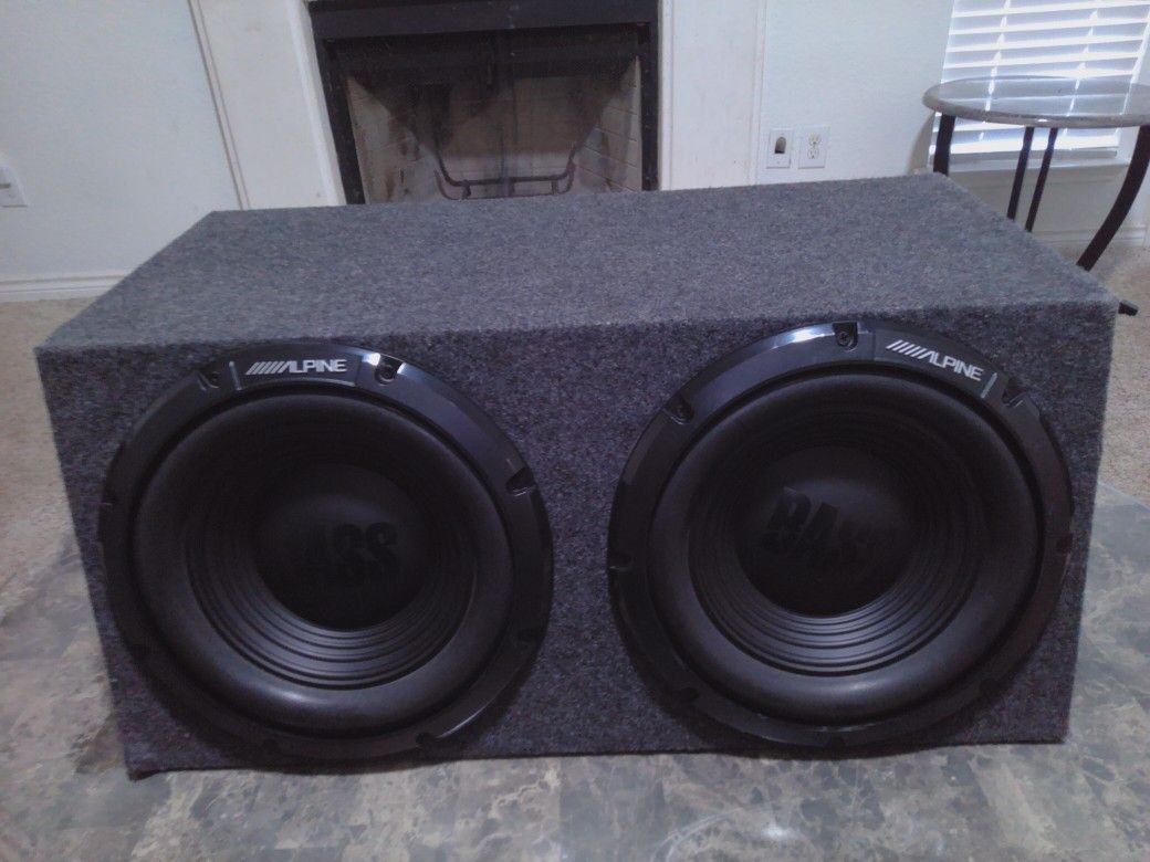 Alpine W12S4 12" Subwoofers + Dual Sealed Enclosure