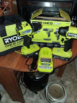 Ryobi 18v one+Hp bag both drills with battery's  and charger $90  there just about $200  at home depot