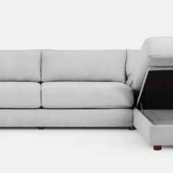 Sectional with Sleeper & Hidden Storage- Modern Convertible
