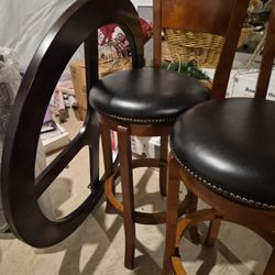 Glass Table With Two Bar Stools