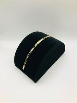 14k SOLID FIGARO ID BRACELET