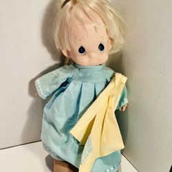Precious Moments 1993 Timmy The Angel 16" Blue Robe Wings With Stand!