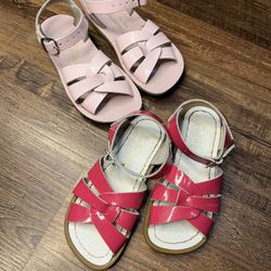 Salwater Sandals Light Pink And Pink Fuchsia Size 10 Both 