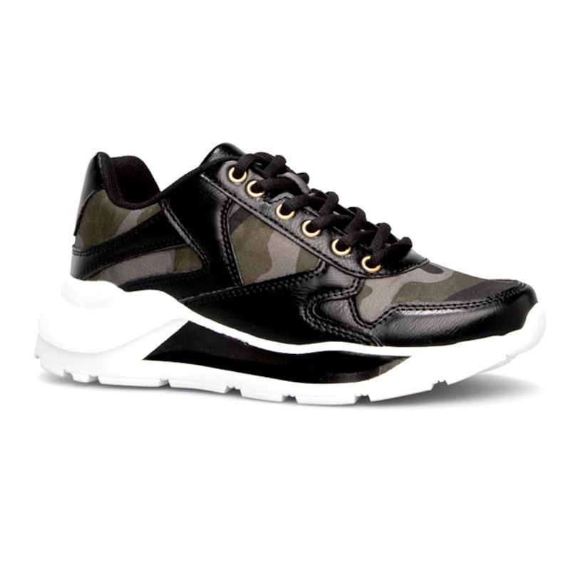 New Camo Fashion Shoes Sneakers Lace-up Women's Size 9 Chunky Flat