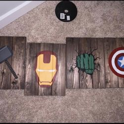 Avengers Wooden Signs 
