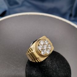 14K Gold Rolex Style Watch Ring