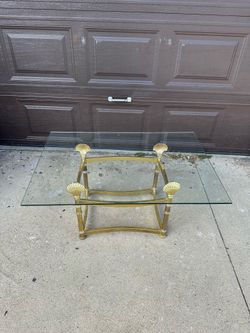 Vintage glass coffee  table
