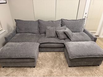 Sofa with two ottoman’s
