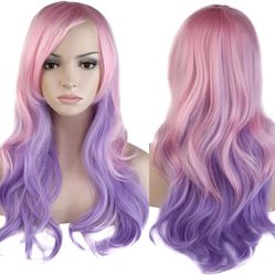 Pink Purple Wig