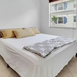 Moving Sale - Leather Couch , King And Queen Bed 