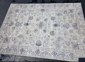 2 Matching Better Homes & Gardens Persian Blooms Ivory Faux Fur Rugs 5x7 each