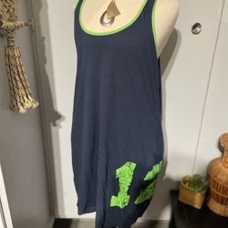 Seahawks Lady 12 Sleeveless Tank Dress 👗/pajamas Size Large 