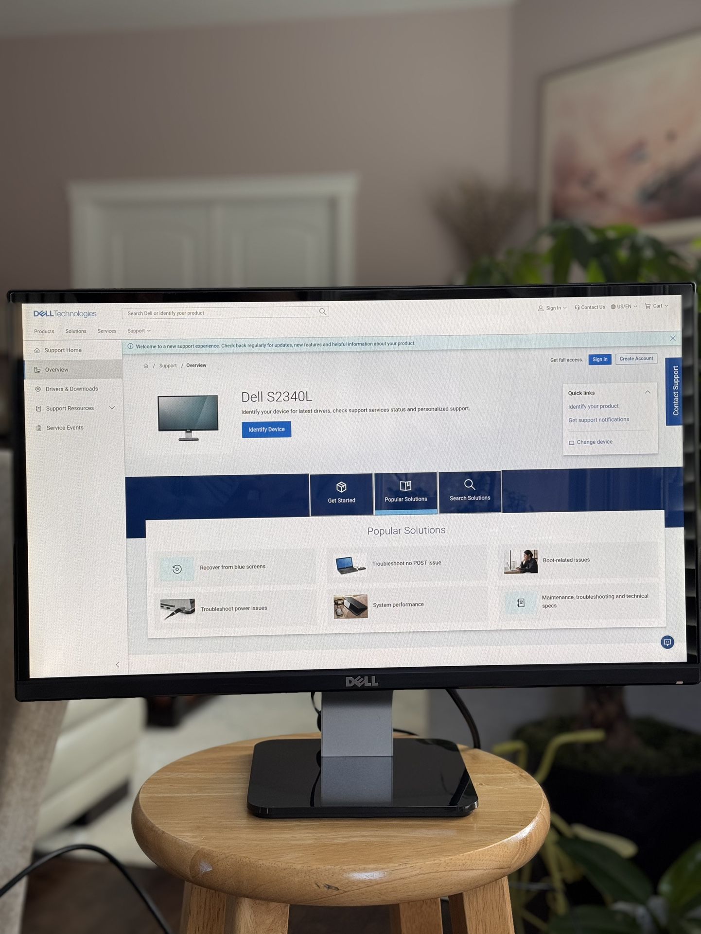 Dell Monitor - 23” Model No S2340Lc - Free Keyboard and/or Mouse