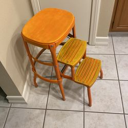 Vintage Retractable Kitchen Step Stool