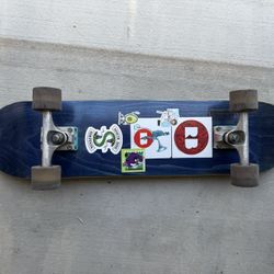 Skateboard - Blue Wood Deck