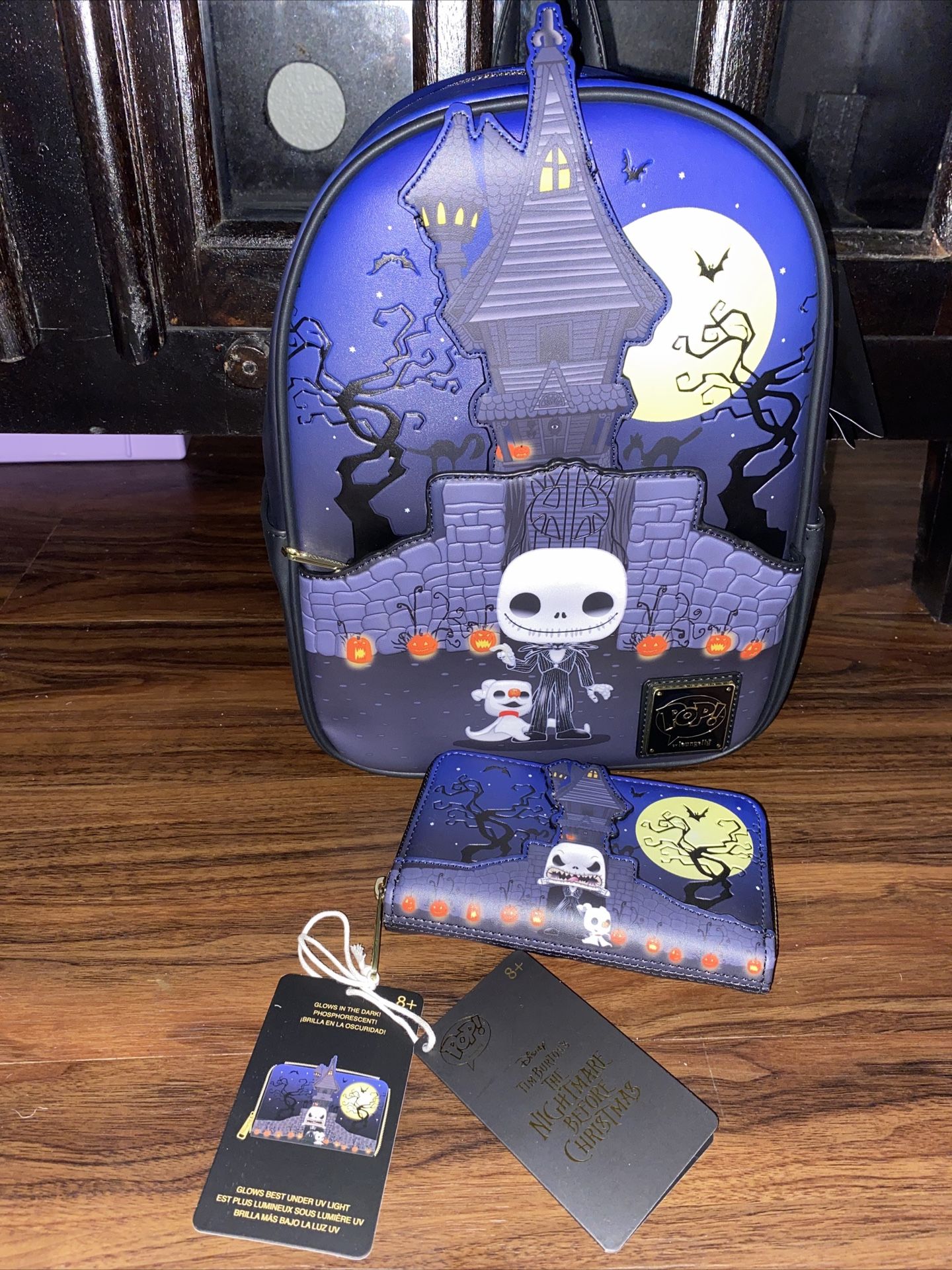 Loungefly Funko Pop Jack Skellington Mini Backpack and Wallet Disney Loungefly Funko Pop! Mini Backpack & Matching Wallet  main image 4