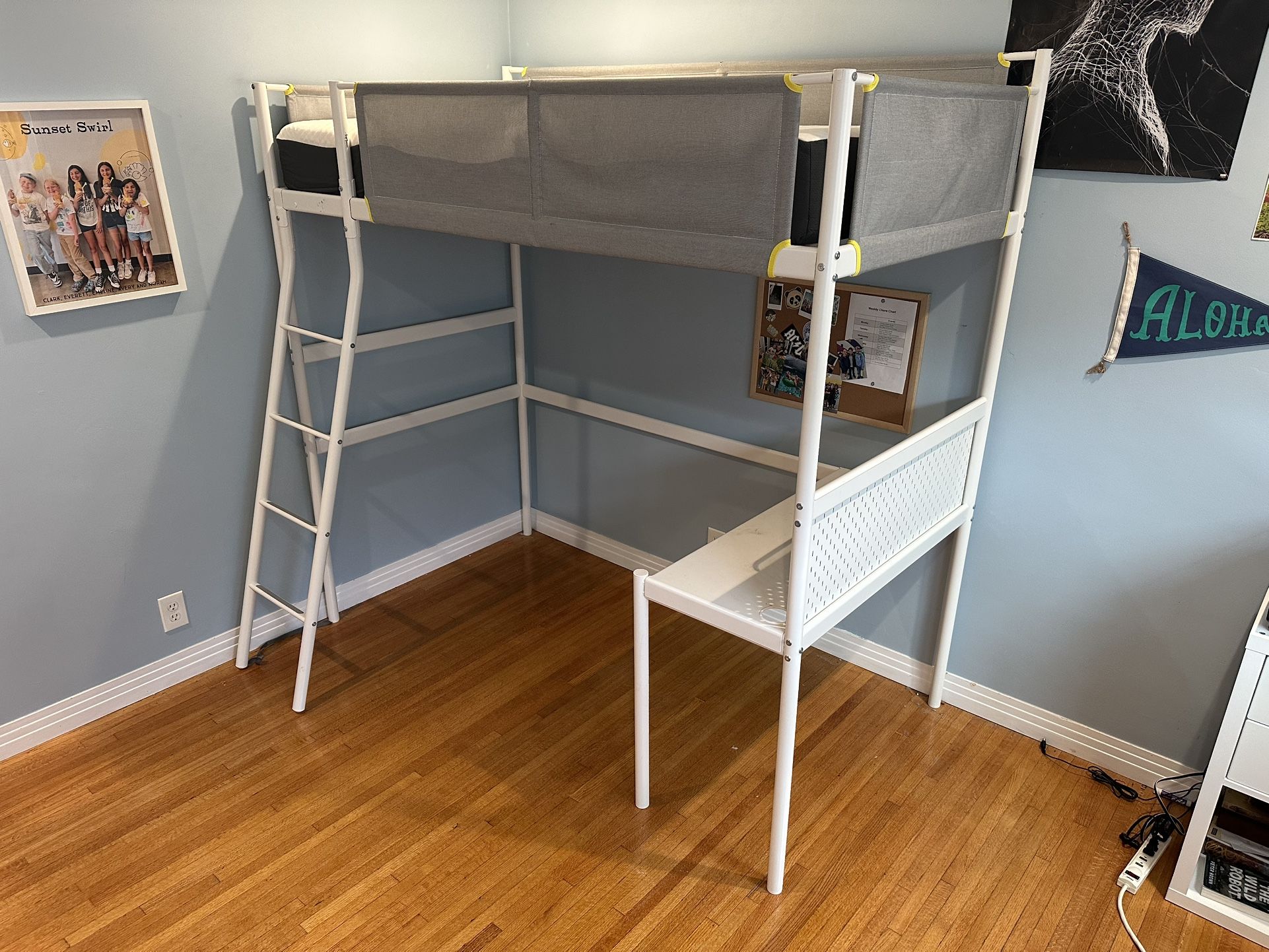 Ikea Loft Bed with Desk