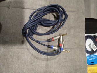 Dual 1/4" to dual RCA cable