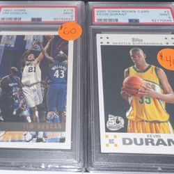 HOF Rookie LOT. KD & TIM DUNCAN