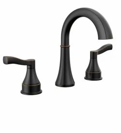Faryn double handle bathroom faucet in oil rubbed bronze
