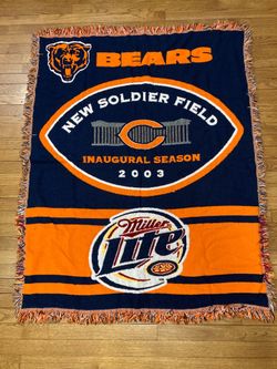 Chicago Bears Soldier Field Inaugural Season Blanket.